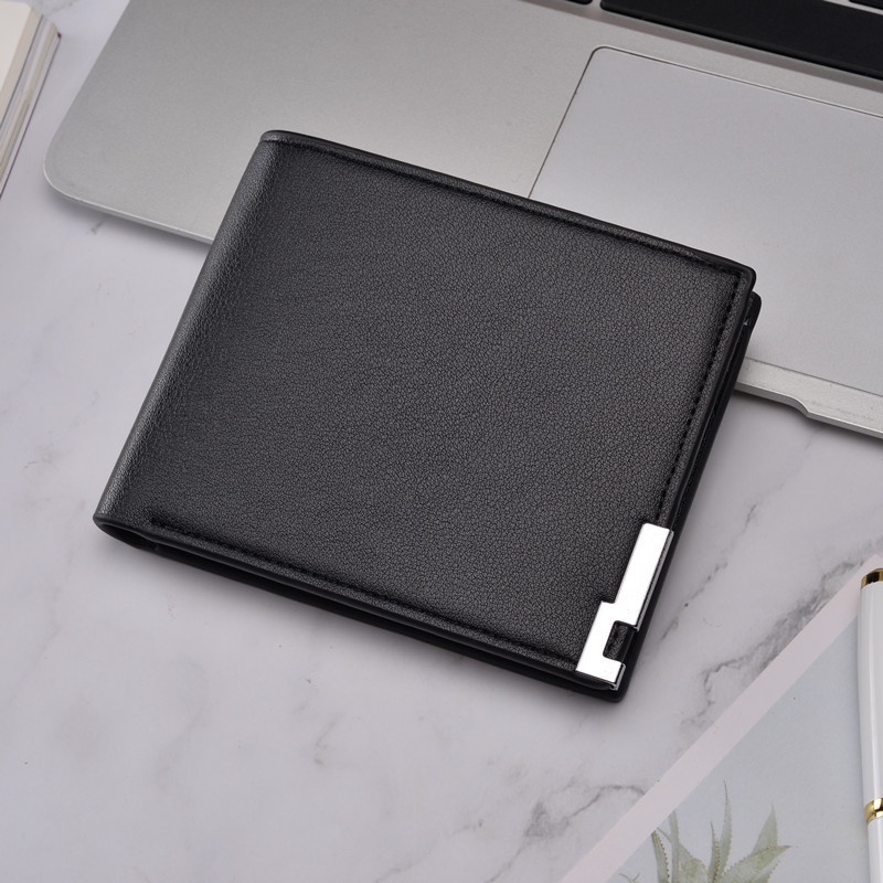 Dompet Pria Lipat Kasual Style Korean Version Dompet Terlaris Masa Kini / Men's Wallet PU Leather