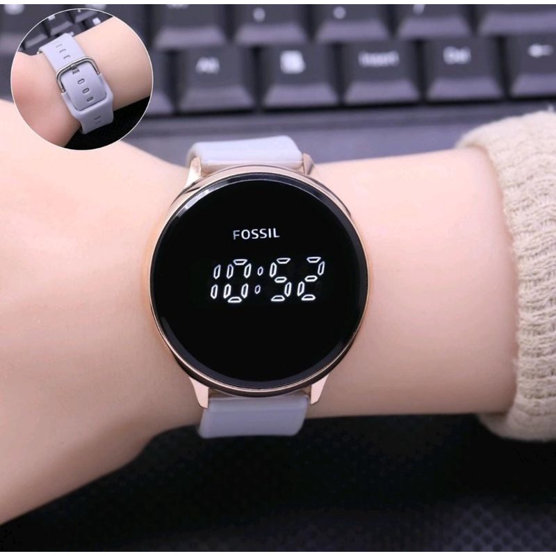 Jam Tangan Digital FossiI Terlaris Touch Watch Rubber Halus Jam Tangan Pria Wanita Layar Sentuh