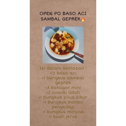 

baso aci sambal geprek
