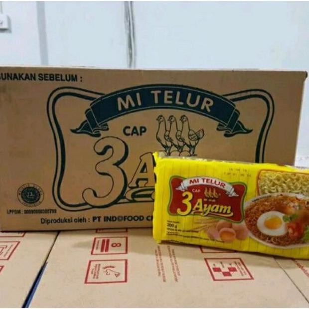 

{BISA COD} Mie Telur cap 3 ayam 1 Dus isi 20 bungkus CUCI GUDANG [Kode 1|Kode 2|Kode 3|Kode 4|Kode