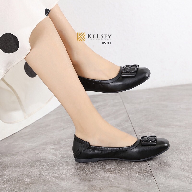 Kelsey Sepatu Flat Shoes Wanita / Flat Shoes Kulit  M6011