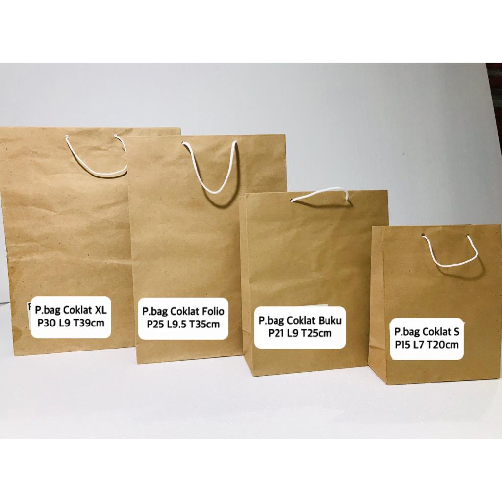 

Paper Bag Tas Kertas Paperbag Kraft Coklat Polos