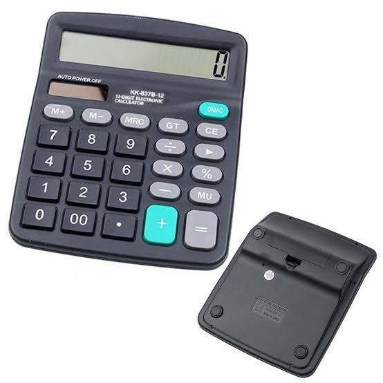 

Kalkulator 12 Digit Layar LCD Kualitas Tinggi Calculator Kapulator Kakulator - Alat Elektronik Peralatan Kantor Sekolah Alat Hitung Uang Elektro Mesin Itung Jualan 12 Dijit Menggunakan Baterai Batre Baterai Simpel Kecil Bagus Awet Berkualitas -Black/Hitam