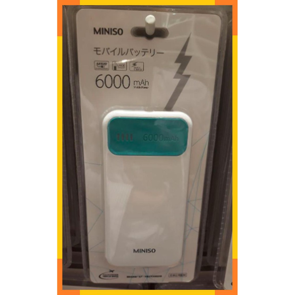 Power Bank Miniso 6000 mAH | Power Bank Murah