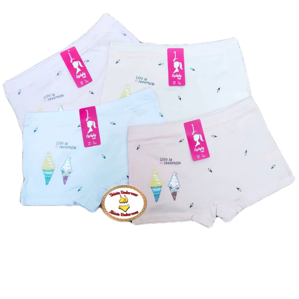 Celana Dalam Boxer Anak Perempuan Katun/CD Boxer Anak Cewek  Motif