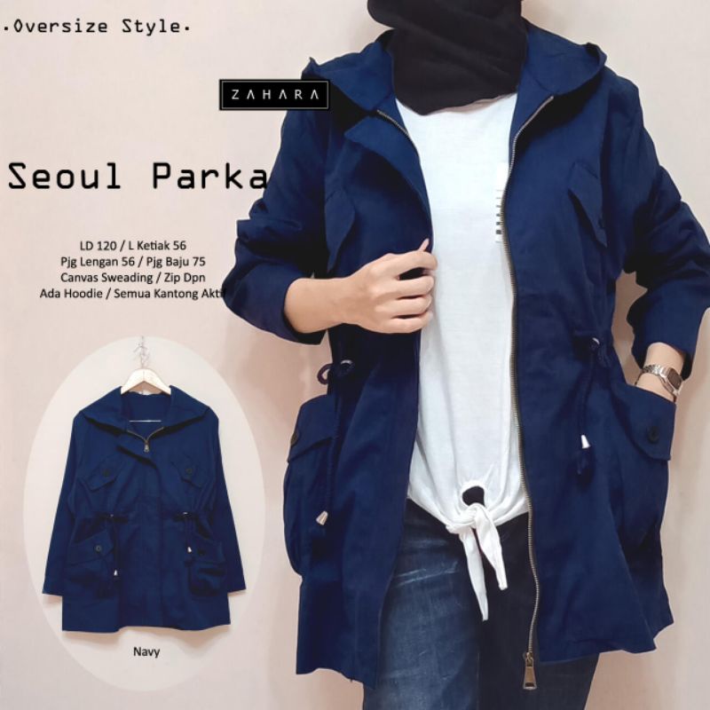 jaket parka seoul style ld 120 super jumbo berkualitas super jumbo