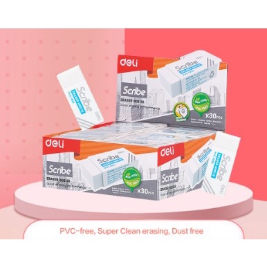 

Penghapus Pensil Putih Bebas PVC Bebas Debu Tidak Beracun 1 pcs EH00110