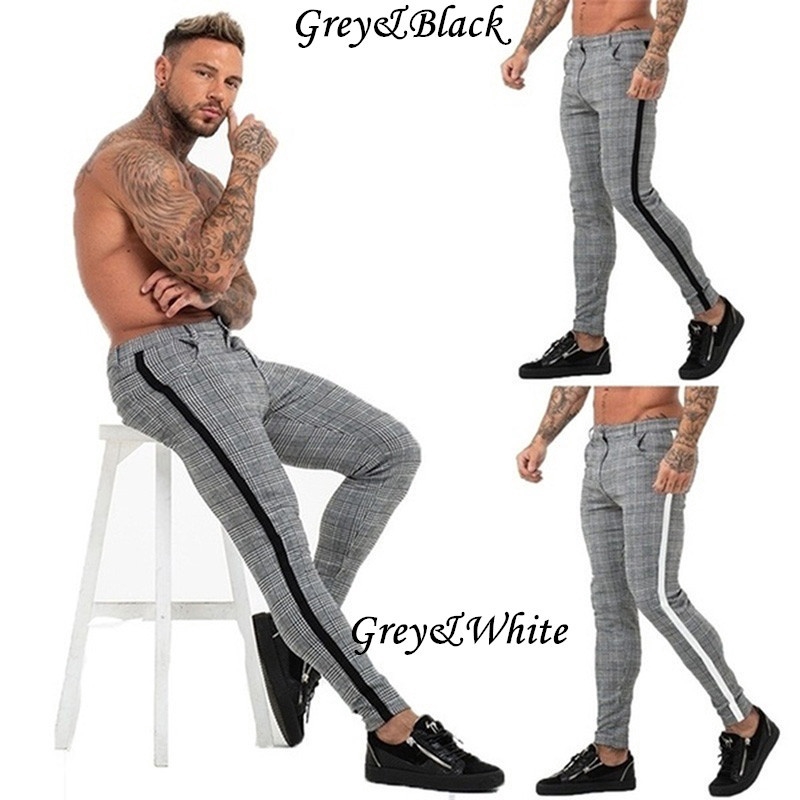 plaid pants mens skinny