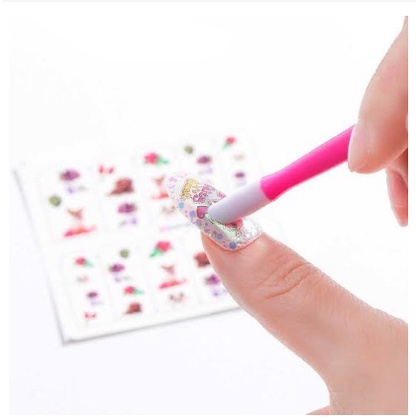 Silicone stick scraper nail pusher double ended / stik silikon silicon sticker kuku nail art