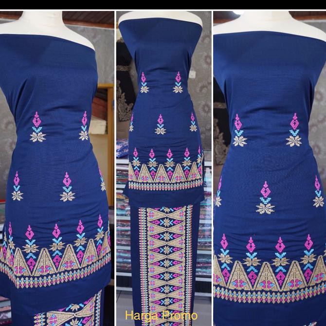 Bahan baju kurung bordiran Bukittinggi