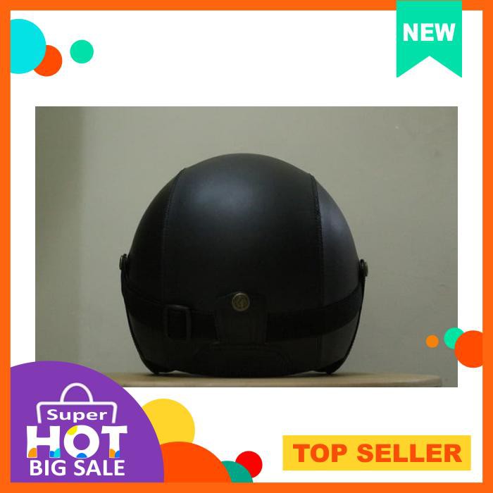 Helm Bogo Helm Kulit Kacamata Goggle Hitam