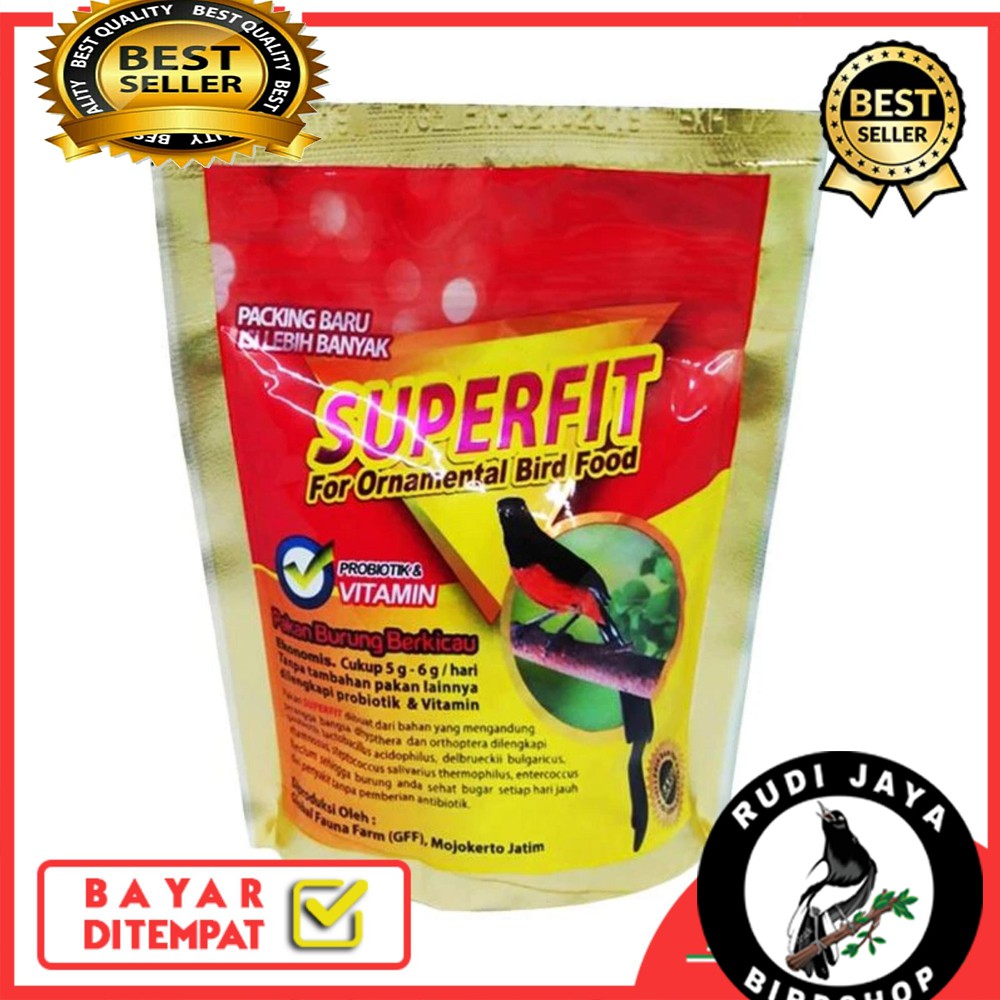 SUPERFIT GOLD PAKAN VOER LOMBA HARIAN SEMUA BURUNG VOER HIGH TINGGI PROTEIN UNTUK BURUNG MURAI KACER