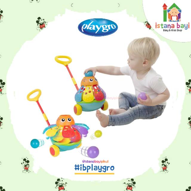 Playgro Pushalong Ball Popping Octopus - Mainan Bayi