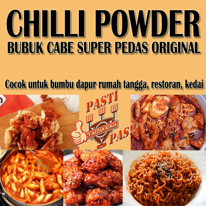 Chili Powder Bubuk Cabe Halus Super Pedas Impor 1kg Chilli Powder Extra Hot / Cabai Bubuk / Bahan Masakan
