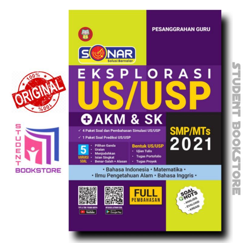 BUKU SONAR EKSPLORASI US/USP +AKM & SK SMP/MTS 2021 FULL PEMBAHASAN ORIGINAL