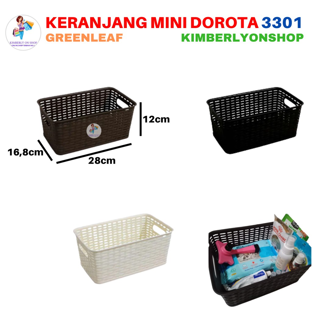 Keranjang Mini Serbaguna Dorota 3301 Green Leaf