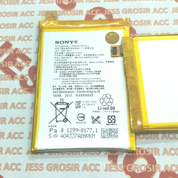 Baterai Original SONY XPERIA X Dual , L1 , G3313 , G3312 , 1299-8177