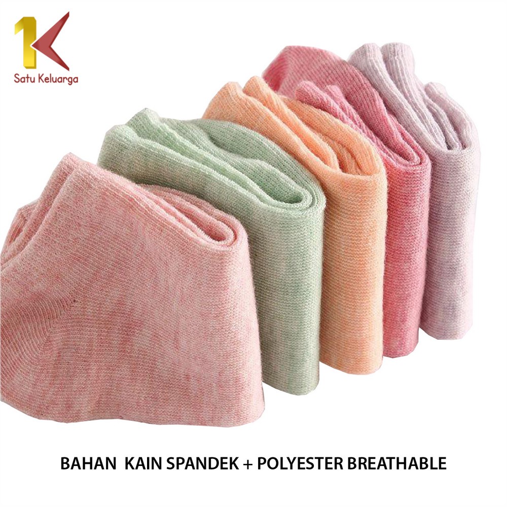 Satu Keluarga Kaos Kaki Semata P59 Kaos Kaki Polos Kaus Kaki Wanita Kaos Kaki Ankle Dewasa-4