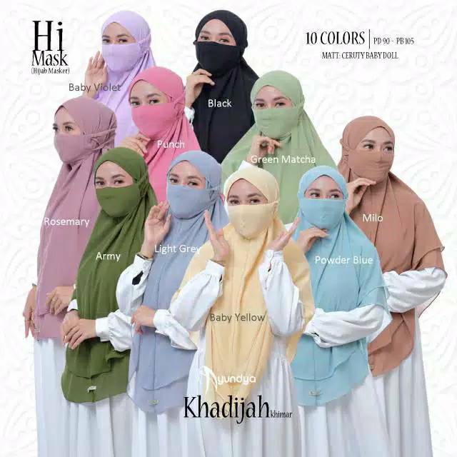 KHIMAR KHADIJAH 1 SET MASKER || AYUNDYA