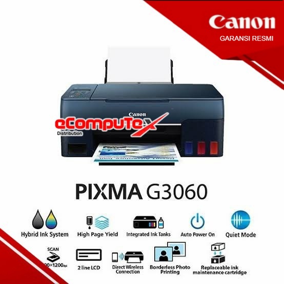 PRINTER CANON PIXMA G3060 / G 3060 PRINT / SCAN / COPY ALL IN ONE - GARANSI RESMI