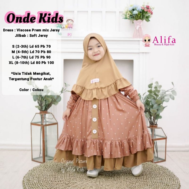 LIE     ONDE KIDS BY ALIFA GAMIS ANAK FREE JILBAB ZABRINA SYARI KIDS MYSHA BY ALILA BAJU MUSLIM