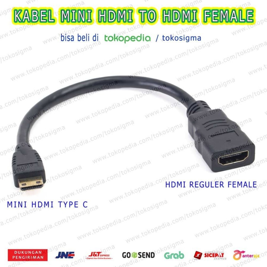 KABEL Mini Hdmi Male to Hdmi Female 20 cm