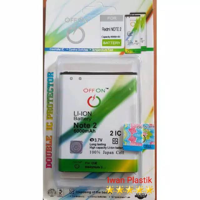 Baterai Battery Xiaomi Redmi Note 2 BM45 Redmi Note2 Double Power