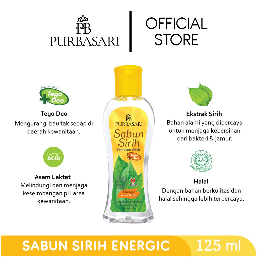 READY PURBASARI Sabun Sirih - Daun Sirih 125ml / 60ML / SABUN KEWANITAAN