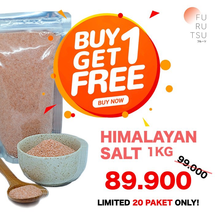 

Promo Terbatas - Himalayan Salt Organic Pink 1 Kg (Buy 1 Get 1 Free) - Garam Himalaya