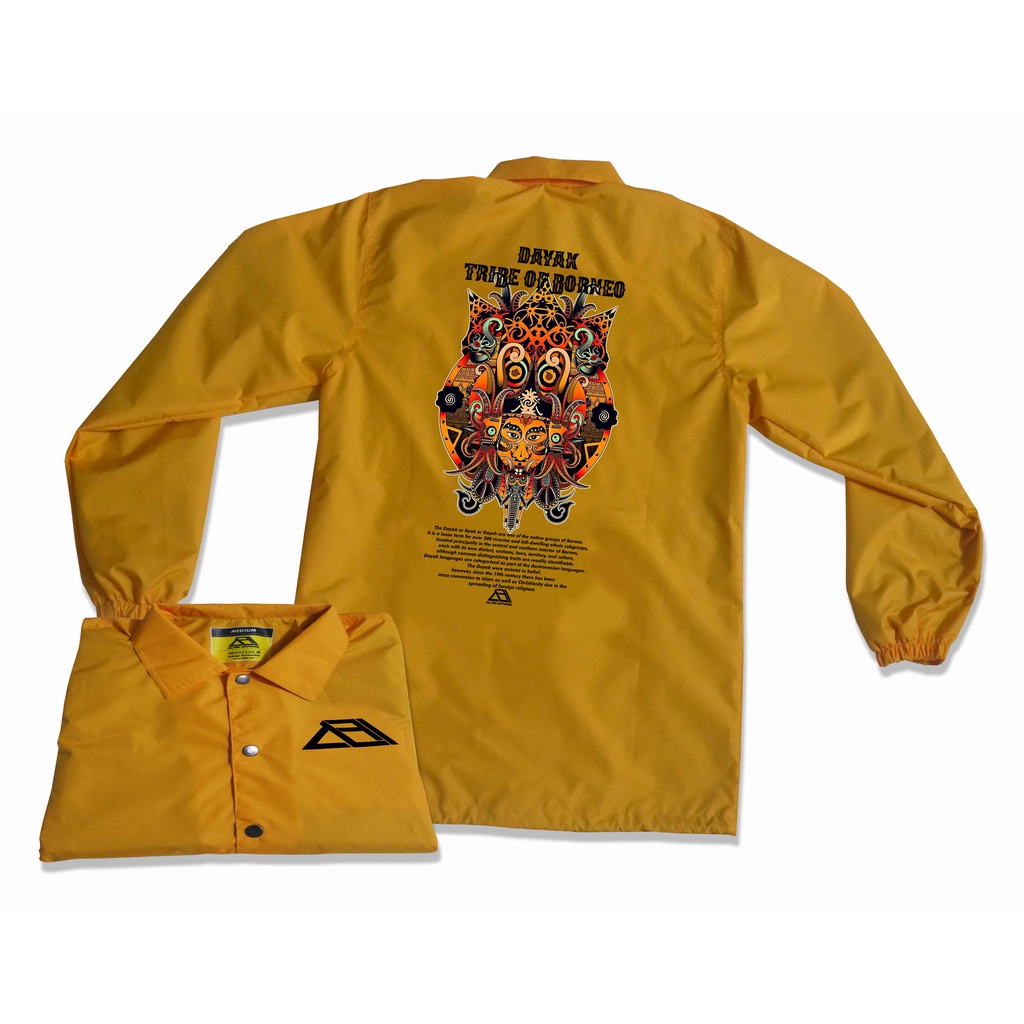 ALFIBI Jaket Coach Waterproof - Dayak Tribe Of Borneo Edition - Berkualitas -Jaket Pria