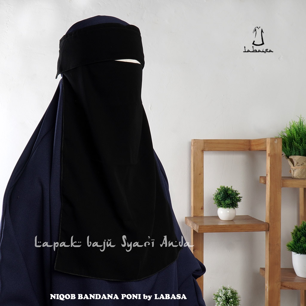 Cadar Niqab Niqob Bandana Poni (Hidden Eyes) Wolfis LABASA Original | Bisa COD