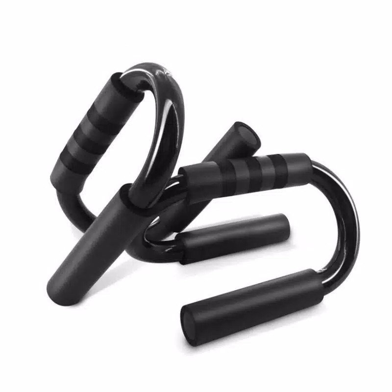 1 pasang Set Push Up Bar Exercise | Model S | Black | Push up | Perfect Grip | Gym Handle