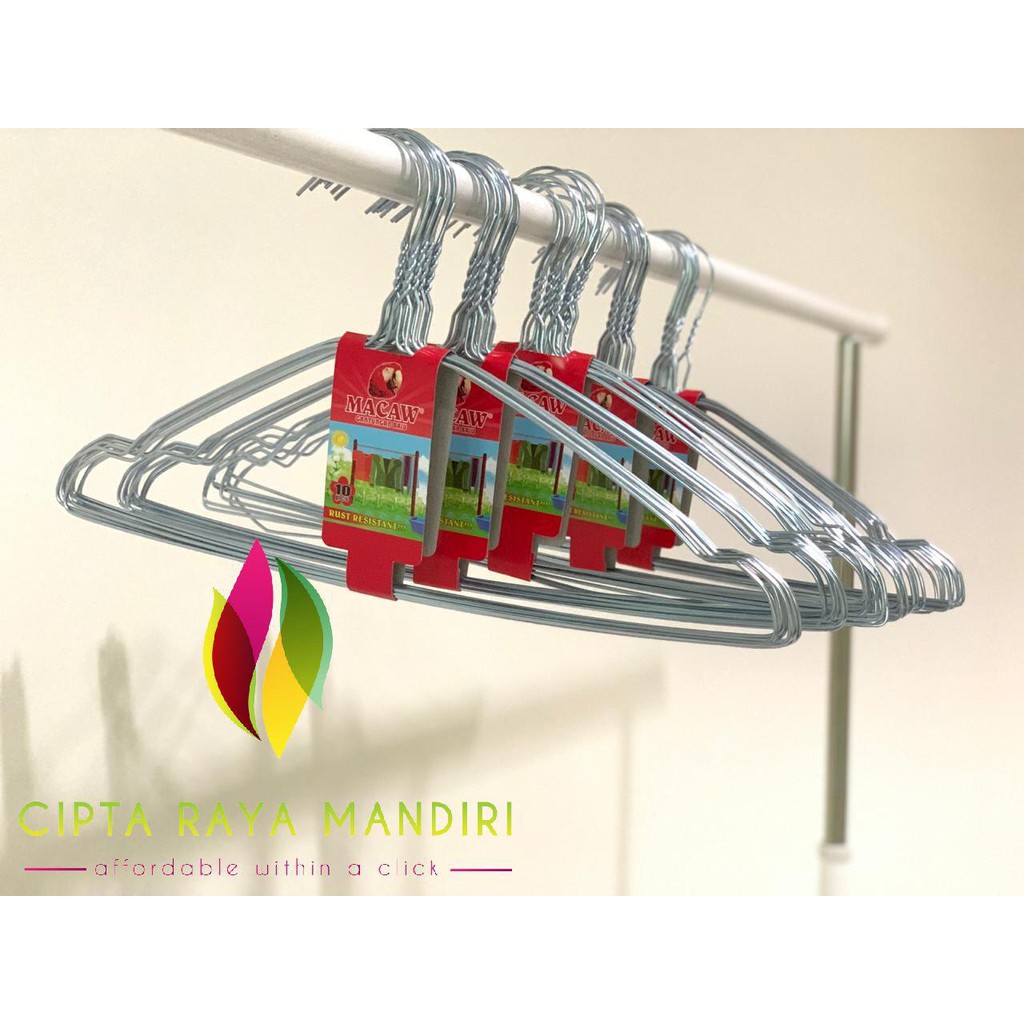 Gantungan Baju Anti Karat 10 pcs - Hanger Kawat Stainless Steel