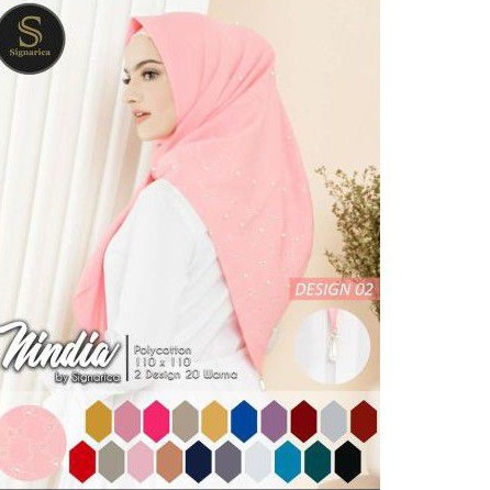 Hijab mutiara ada embos huruf ss by signarica hijab polycotton
