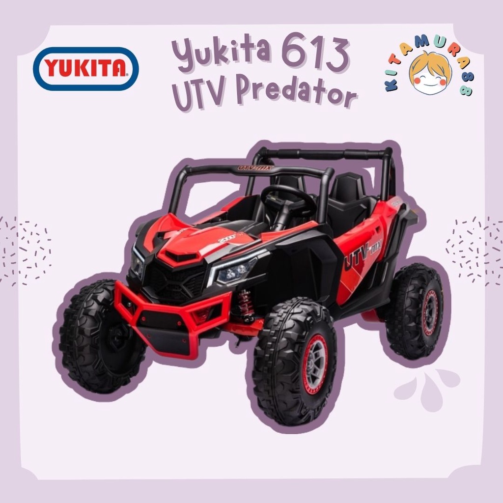 TERBARU!!! Mainan Maenan ANAK MOBIL MOBILAN AKI UTV PREDATOR - YUKITA 613 BAN KARET