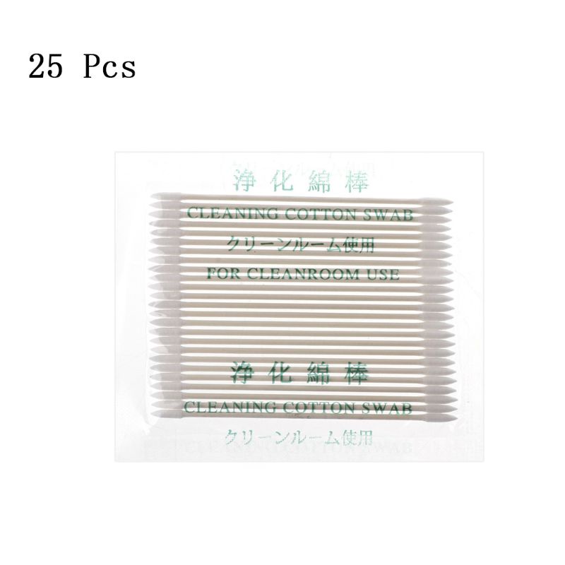 Bt 25paket Ganda Untuk Pembersih Kepala Cotton Swabs Cleaning Swabs for Earphone for Smart Phone Tablet Charge Port USB