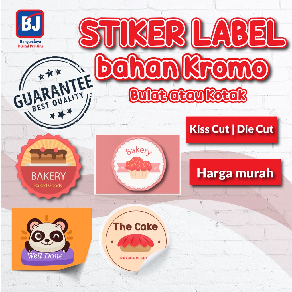 Cetak Stiker Label Kemasan Produk Kromo - Stiker Kromo Satuan | Stiker Label Custom Murah