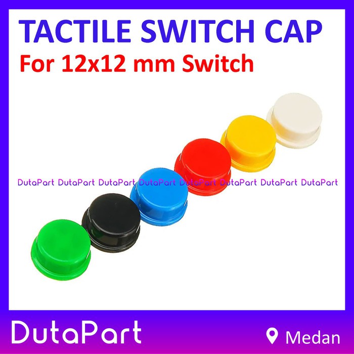 KEY CAP Tactile Switch Push Button 12x12x7.3 mm 12x12 PILIH WARNA