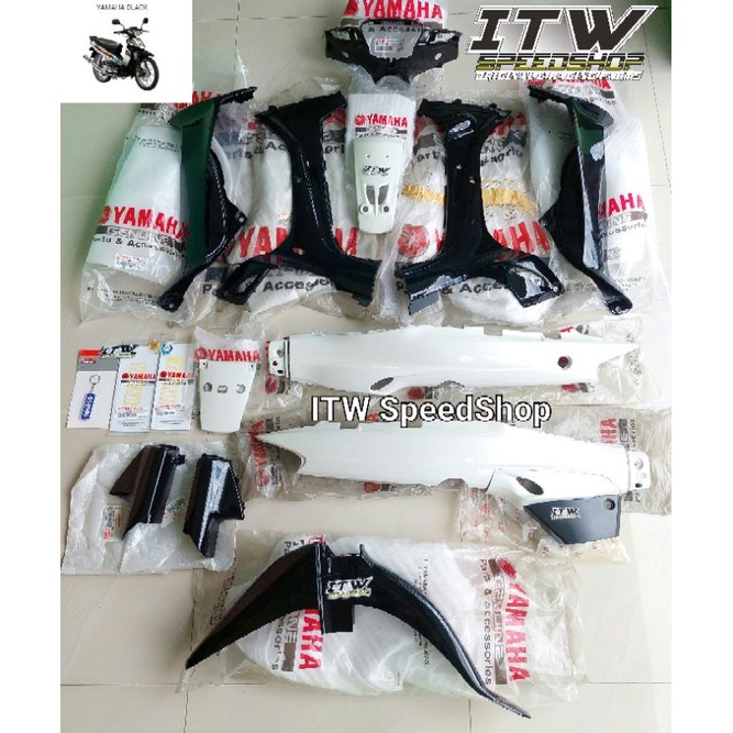 Cover Body Fullset Fulset Set Lengkap F1ZR FIZR Hitam Putih FullClutch 2004 Original YGP Nos