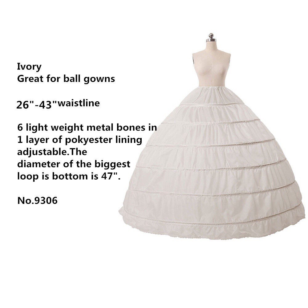 6 Rings Rok Petticoat for wedding Ball Gown