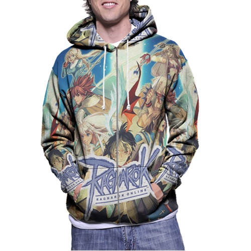 Jaket Hoodie Ragnarok Online Hoodie Fullprint Casual Zipper Hoodie Fullprint New Casual Unisex Hoodi