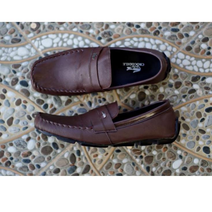 Siap Kirim.. SEPATU PANTOFEL PRIA KULIT SAPI ASLI LACOSTE KANTOR FORMAL KERJA BROWN HITAM //