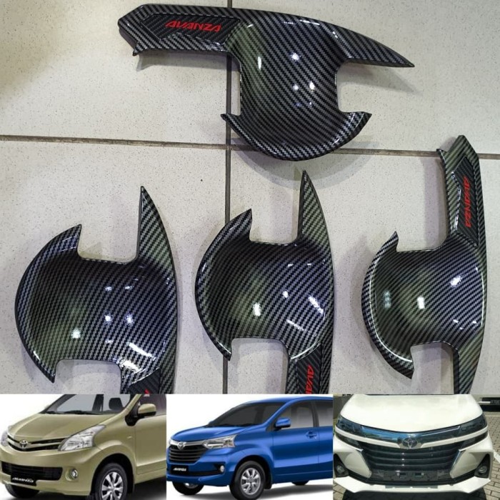 Outer mangkok handle carbon SEMUA toyota all new avanza / daihatsu all new xenia 2012 sampai 2021