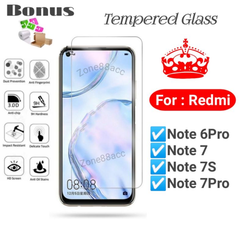 Antigores Tempered glass screen guard protector Redmi Note 6 7 7s pro 6pro 7pro TG Bening Antiblue Spy Blue light Full Garskin Lensa Lens Pelindung Layar Kamera ceramic kaca