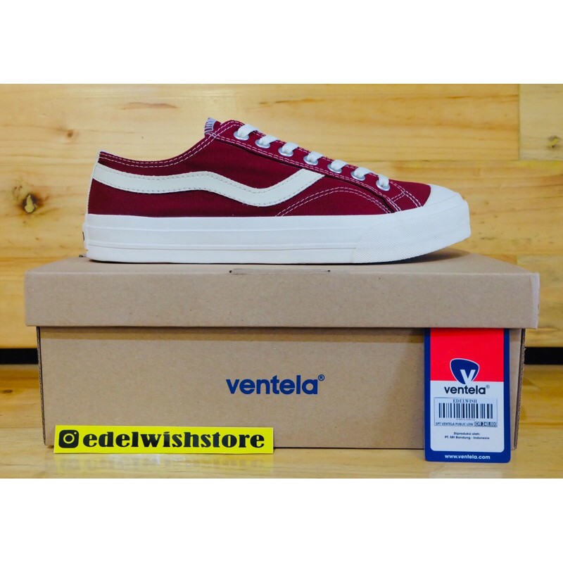 Sepatu Distro || Keren || Pria Wanita || Ventela Public Low (Maroon)