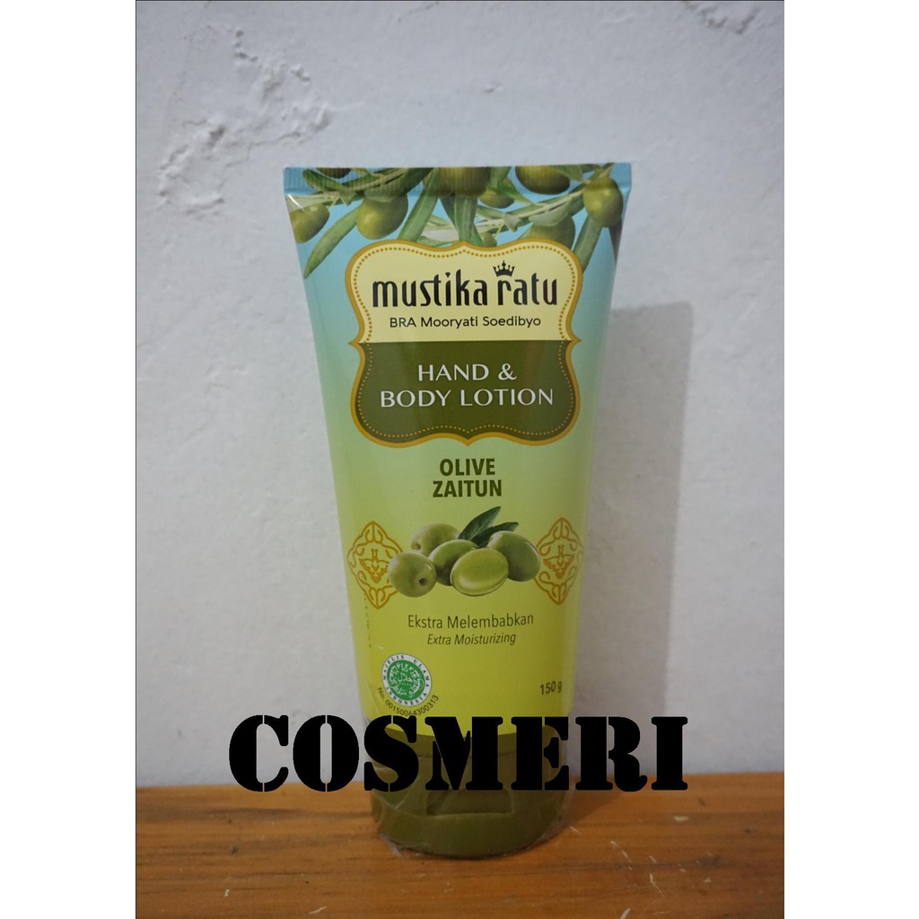 Jual MUSTIKA RATU HAND BODY LOTION OLIVE ZAITUN 150 GR TUBE Shopee Indonesia