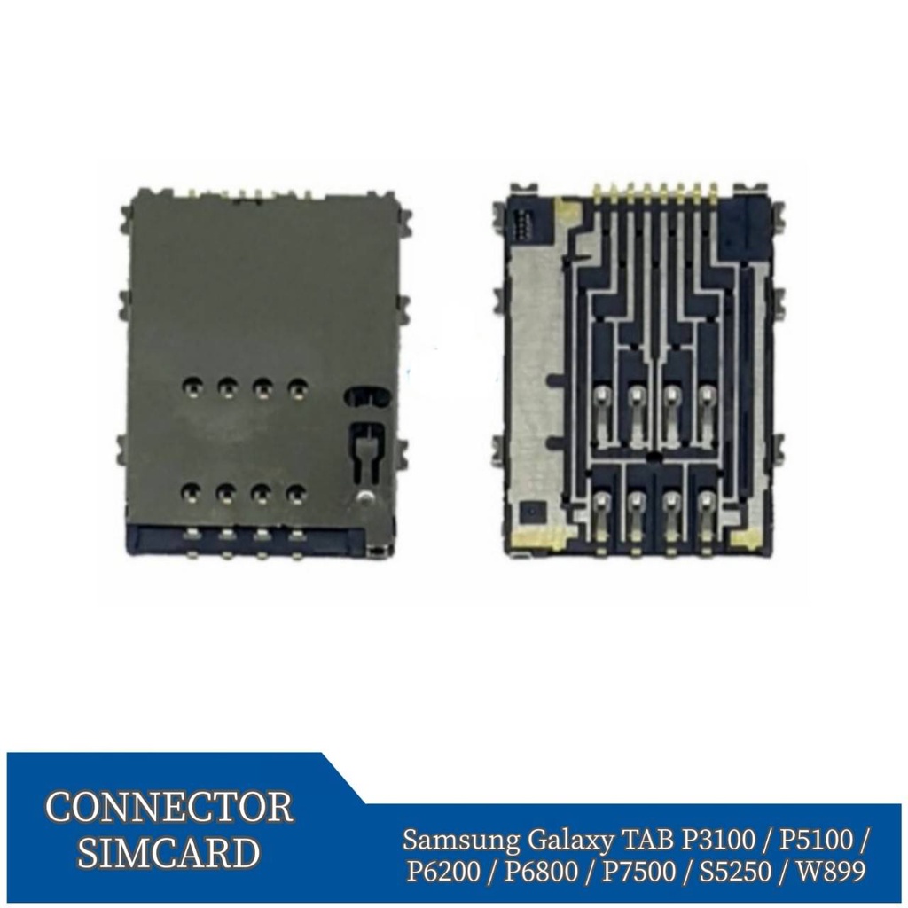 Konektor Connector Simcard Samsung Galaxy TAB P3100 / P5100 / P6200 / P6800 / P7500 / S5250 / W899