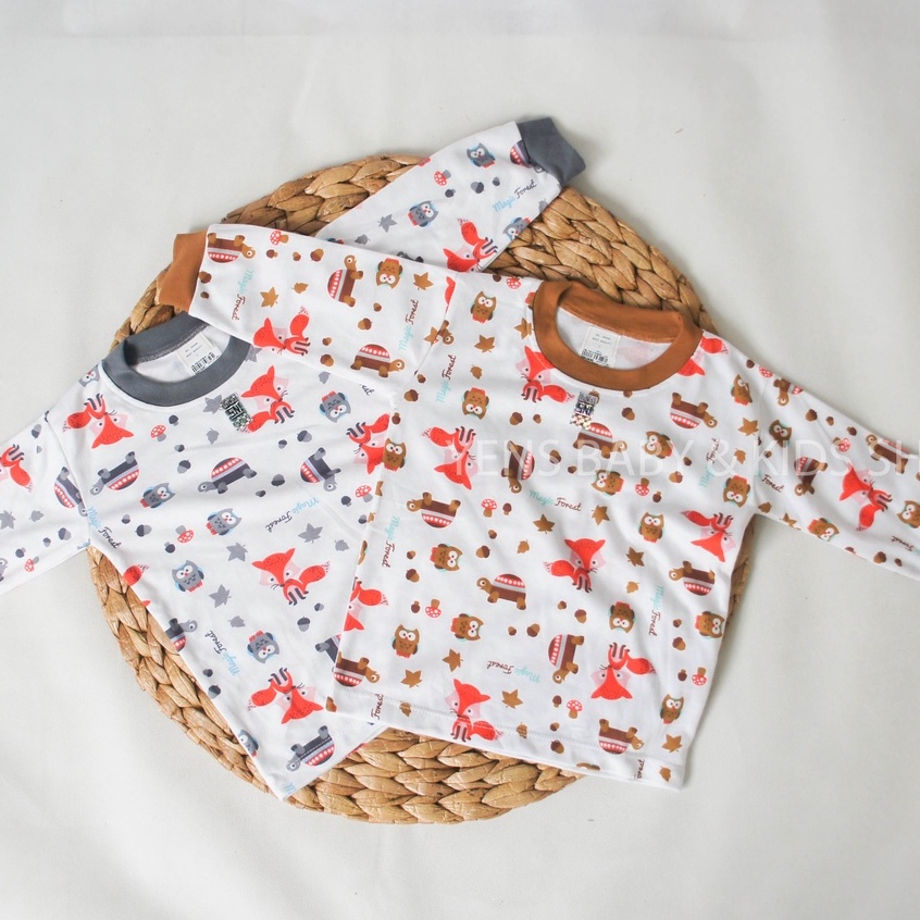 NOVA Kaos Oblong Tangan Panjang Motif Forest - Kaos Oblong Anak