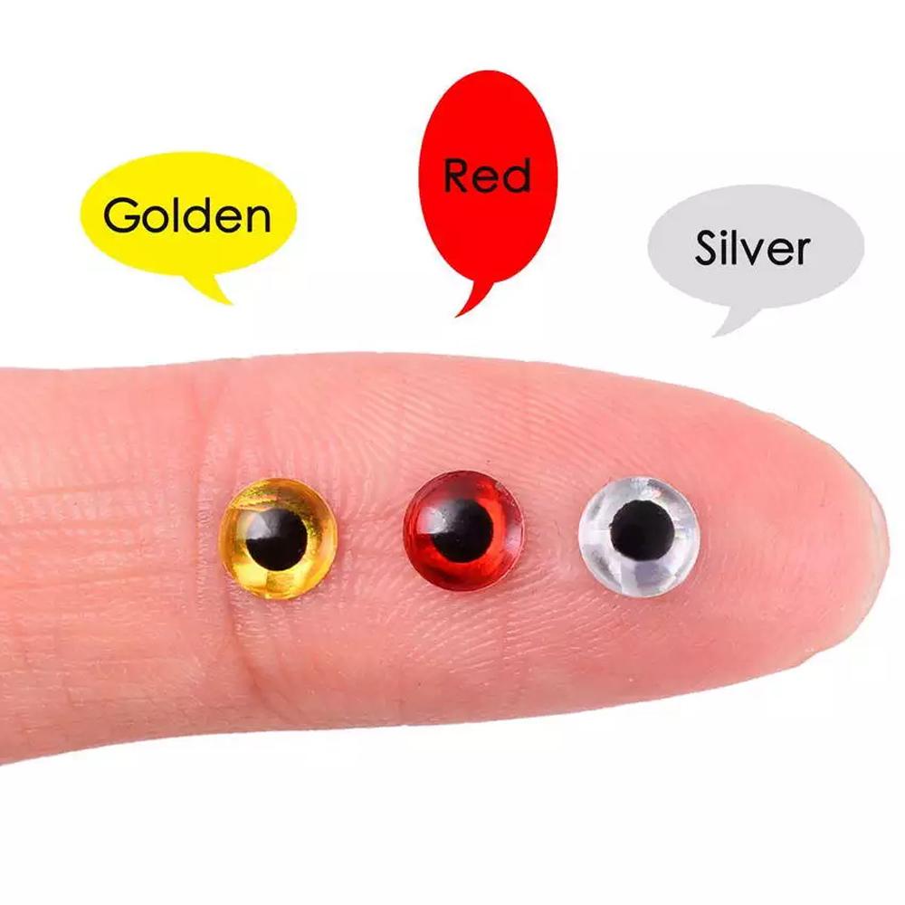 Agustinina Fishing Lure Eyes Fishing Tackle Memancing Aksesoris 100 Pcs/lot Bola Mata 3mm 4mm 5mm 6mm Hologram DIY Eyes