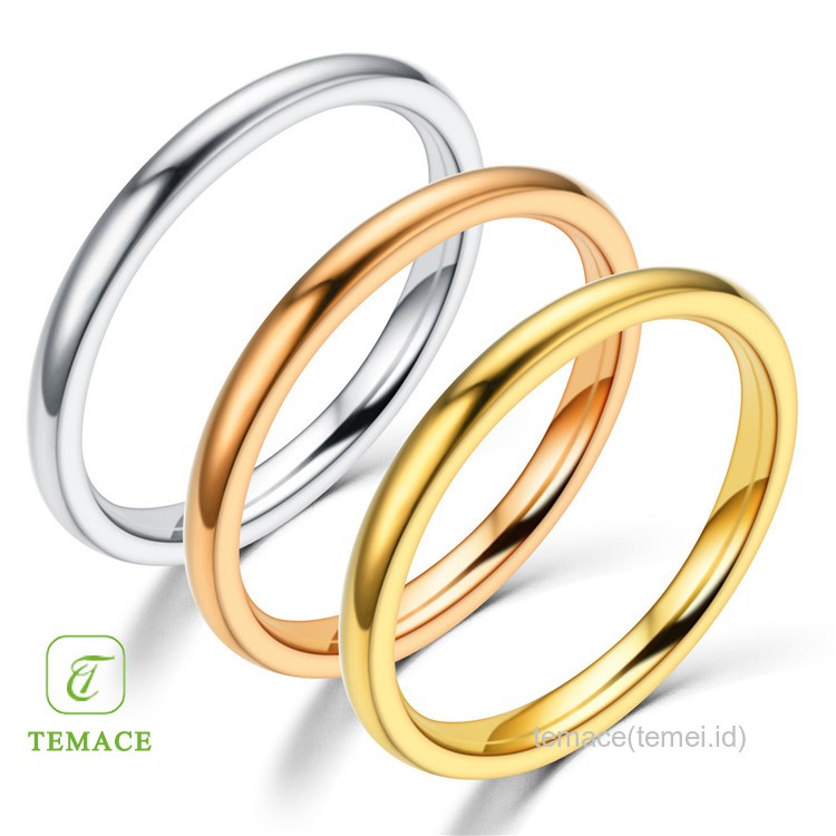 Cincin Wanita Bahan S925 Silver Gold Sparkling Titanium Steel Untuk Pernikahan